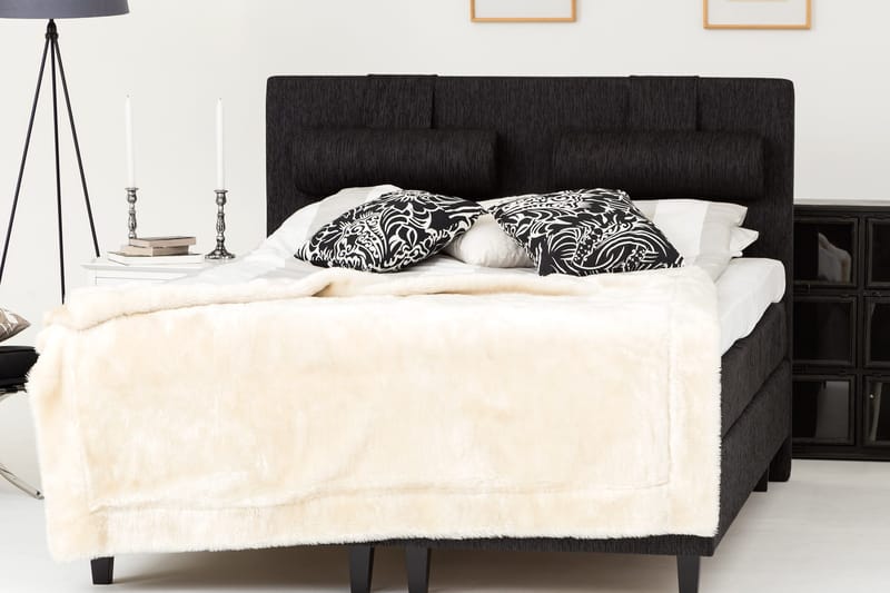 Grand Kontinentalseng 180x200 Sengepakke Svart - Svart - Møbler - Senger - Kontinentalsenger