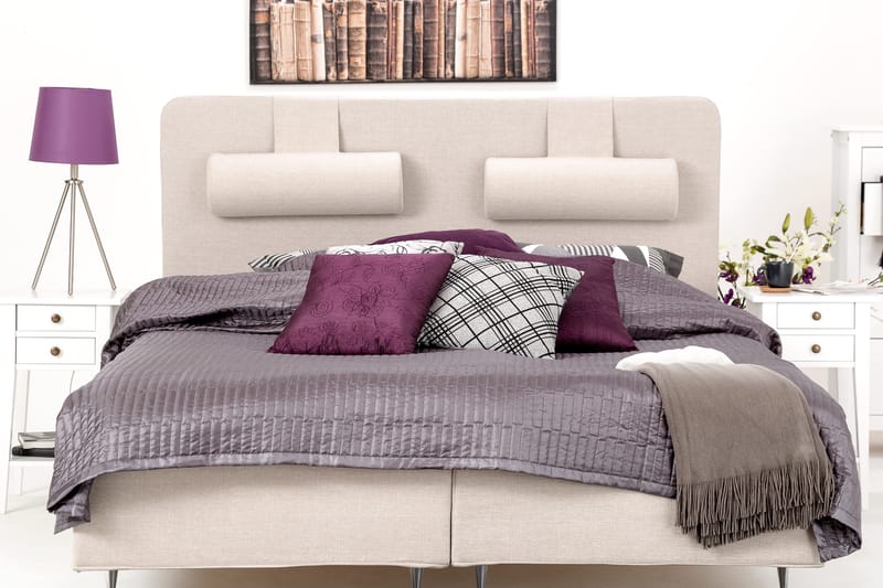 Night Rammeseng 160x200 Beige - Lateks - Møbler - Senger - Rammeseng