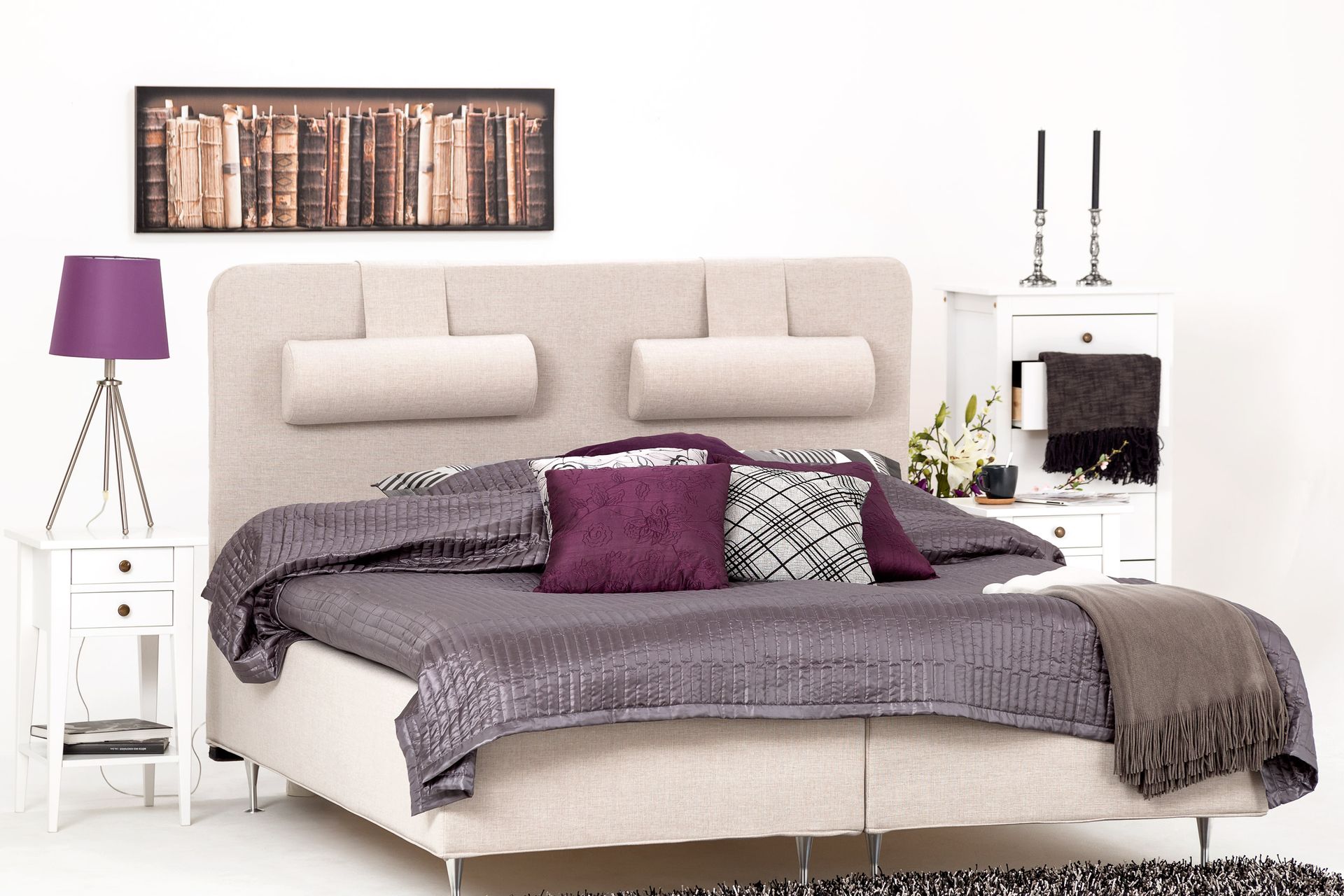 Night Rammeseng 160x200 Beige - Lateks - Møbler - Senger - Dobbeltsenger