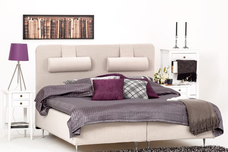 Night Rammeseng 160x200 Beige - Lateks - Møbler - Senger - Rammeseng