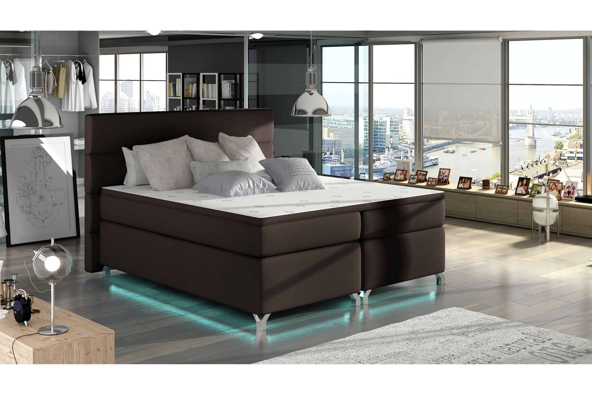 Rodgerez Rammeseng 180x200 cm - Brun - Møbler - Senger - Rammeseng