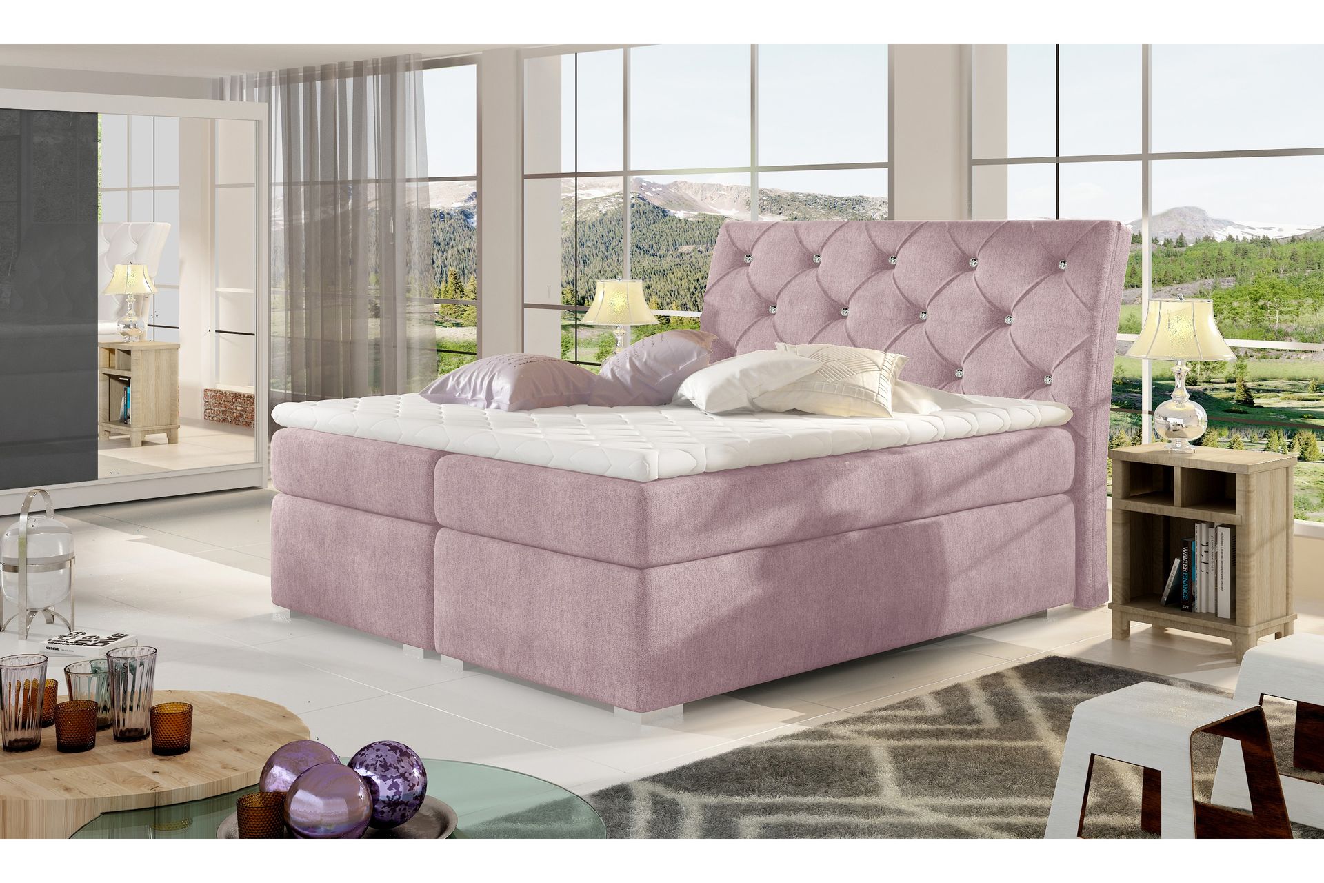 Sutra Rammeseng 140x200 cm - Rosa - Møbler - Senger - Rammeseng
