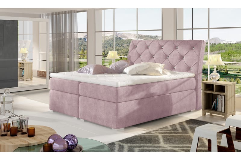 Sutra Rammeseng 160x200 cm - Rosa - Dobbeltsenger - Rammeseng