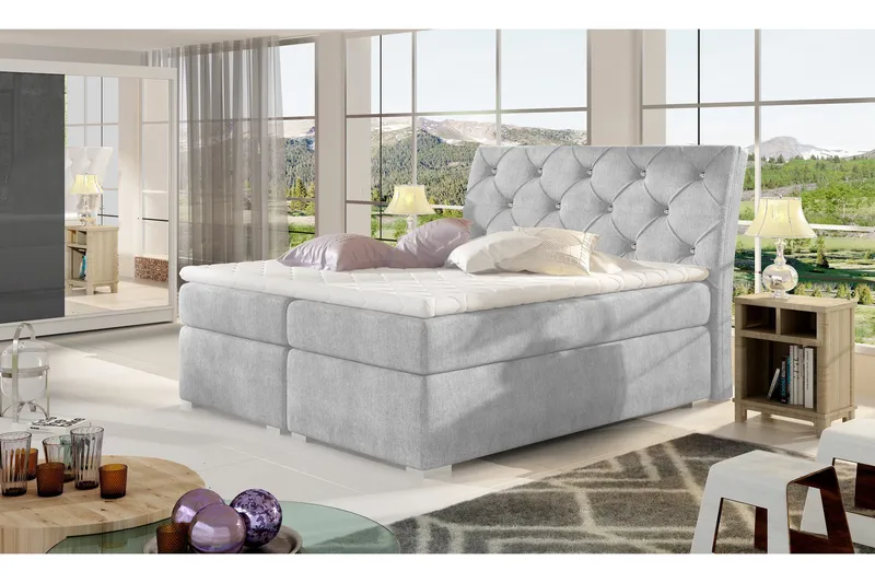 Sutra Rammeseng 180x200 cm, Grå