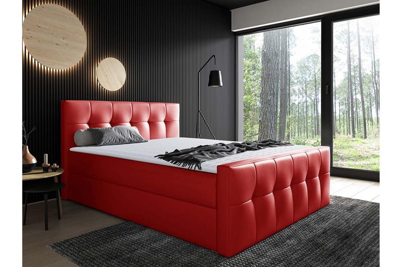 Doncaster Sengpakke Kontinentalseng 180x200 cm - Rød - Møbler - Senger - Komplett sengepakke