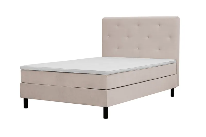 Dream Komplett Sengepakke 120x200 cm Asymmetriske knapper - Beige - Møbler - Senger - Kontinentalsenger