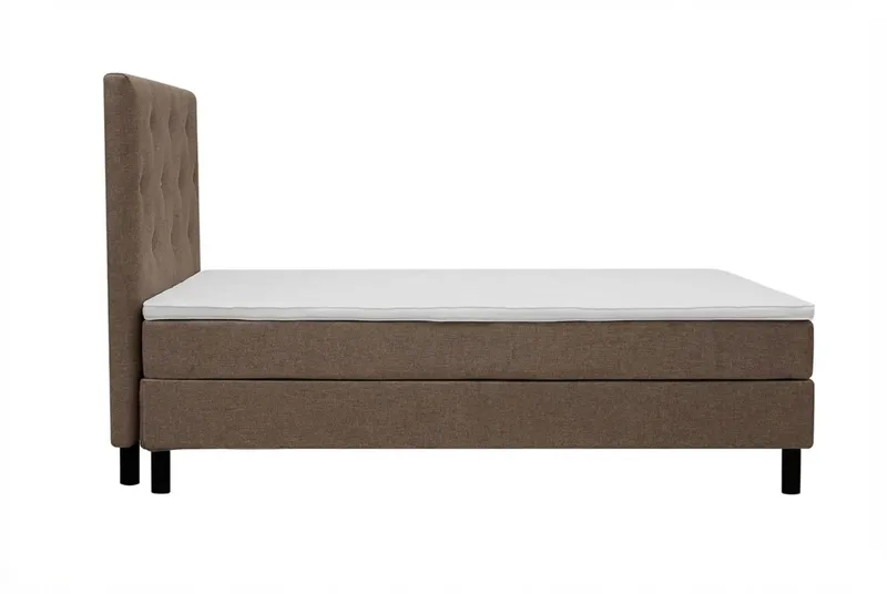 Dream Komplett Sengepakke 120x200 cm Asymmetriske knapper - Brun - Møbler - Senger - Kontinentalsenger