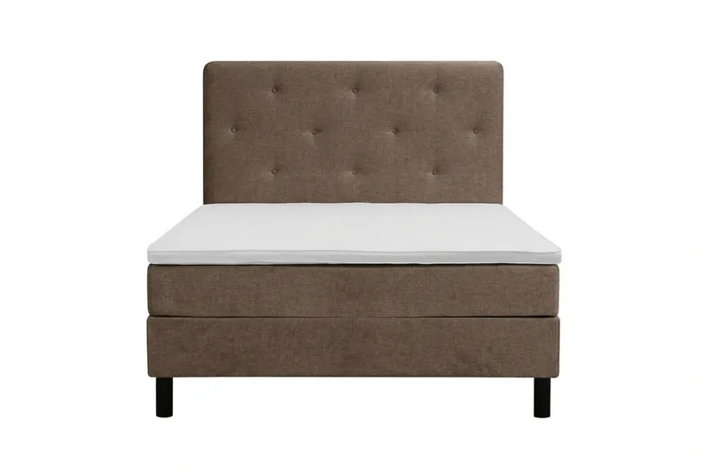 Dream Komplett Sengepakke 120x200 cm Asymmetriske knapper - Brun - Møbler - Senger - Kontinentalsenger