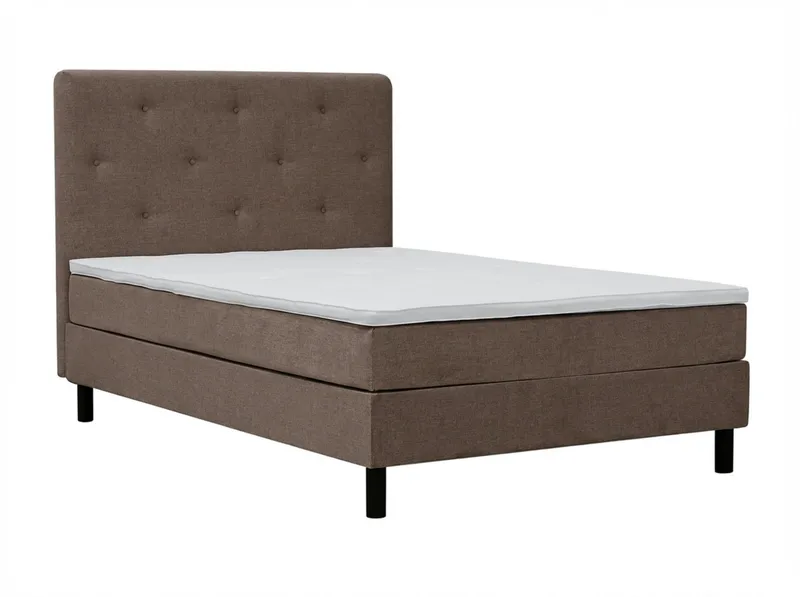 Dream Komplett Sengepakke 120x200 cm Asymmetriske knapper - Brun - Møbler - Senger - Kontinentalsenger