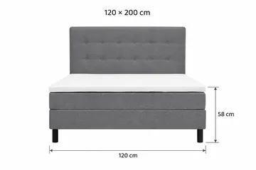 Dream Komplett sengepakke 120x200 cm - Grå - Møbler - Senger - Komplett sengepakke