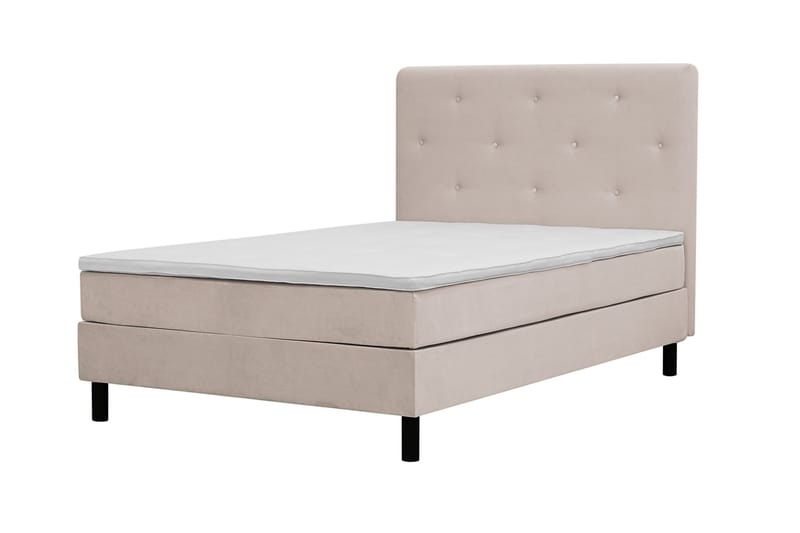 Dream Komplett Sengepakke 140x200 cm Asymmetriske knapper - Beige - Møbler - Senger - Kontinentalsenger