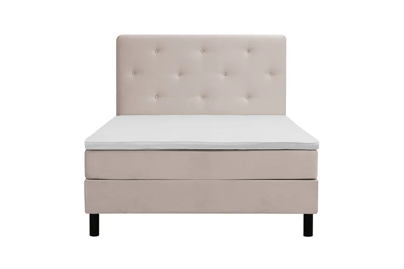 Dream Komplett Sengepakke 140x200 cm Asymmetriske knapper - Beige - Møbler - Senger - Kontinentalsenger