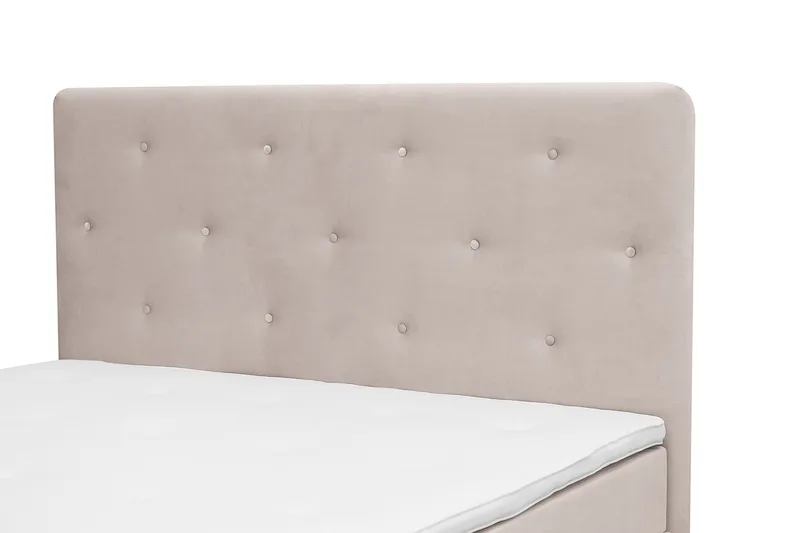 Dream Komplett Sengepakke 160x200 cm Asymmetriske knapper - Beige - Møbler - Senger - Kontinentalsenger