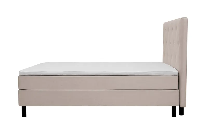 Dream Komplett Sengepakke 160x200 cm Asymmetriske knapper - Beige - Møbler - Senger - Kontinentalsenger