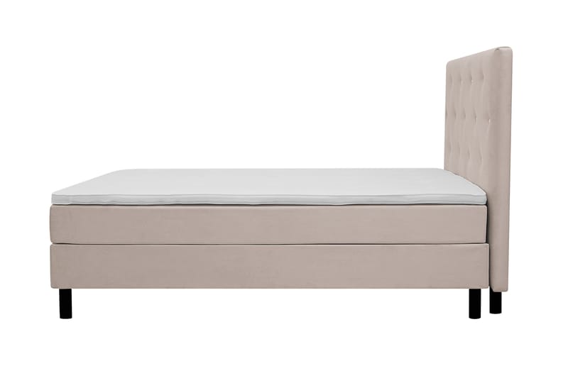 Dream Komplett Sengepakke 160x200 cm Asymmetriske knapper - Beige - Møbler - Senger - Komplett sengepakke