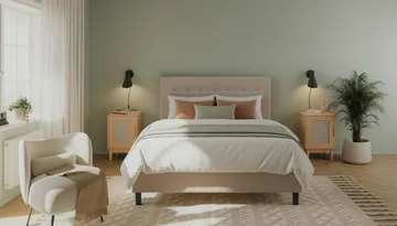 Dream komplett sengepakke 160x200 cm knapper - Beige - Møbler - Senger - Komplett sengepakke