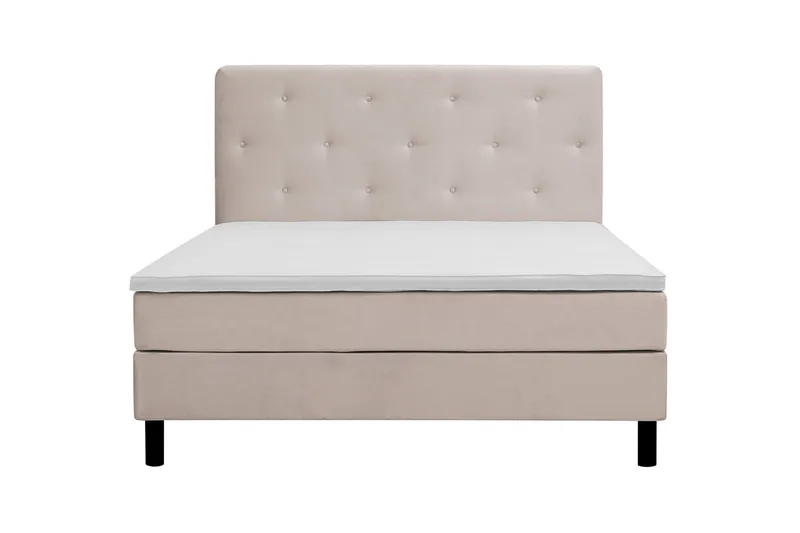 Dream Komplett Sengepakke 180x200 cm Asymmetriske knapper - Beige - Møbler - Senger - Kontinentalsenger