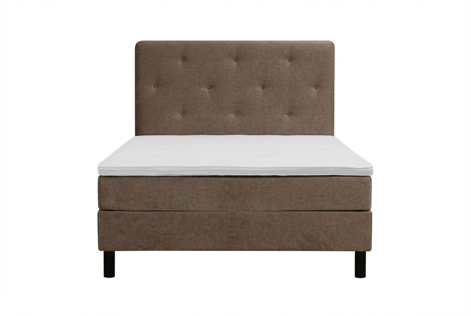 Dream komplett sengesett 140x200 cm asymmetriske knapper - Brun