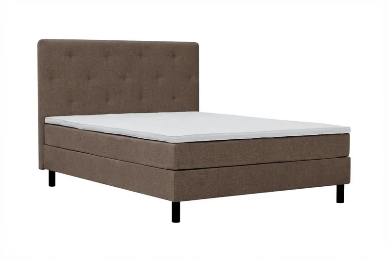 Dream komplett sengesett 150x200 cm asymmetriske knapper - Brun - Møbler - Senger - Kontinentalsenger
