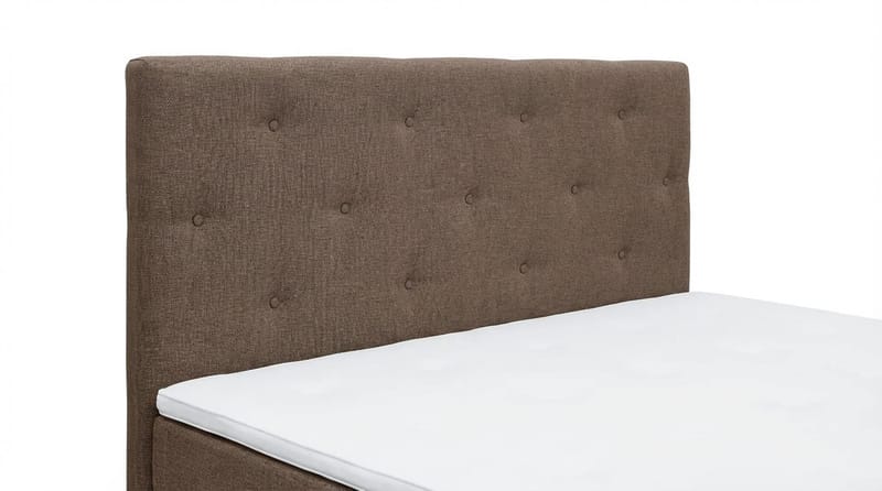 Dream komplett sengesett 160x200 cm asymmetriske knapper - Brun - Møbler - Senger - Kontinentalsenger