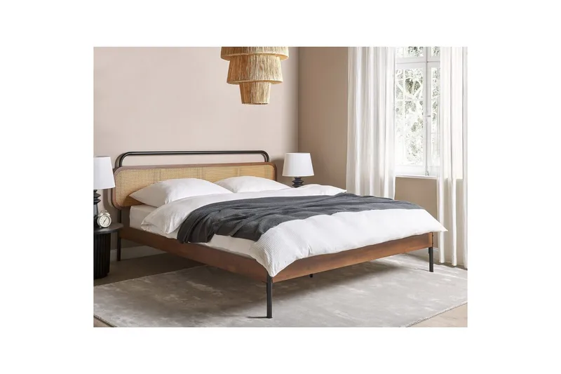 Dubbelsäng Beliani Boussicourt med lamellram 140x200 cm NO_BRAND 180x200 - Møbler - Senger - Dobbeltsenger