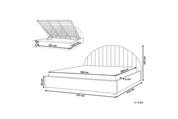 Dubbelsäng Beliani Chadenet med förvaring 140x200 cm 180x200 - Møbler - Senger - Seng med oppbevaring
