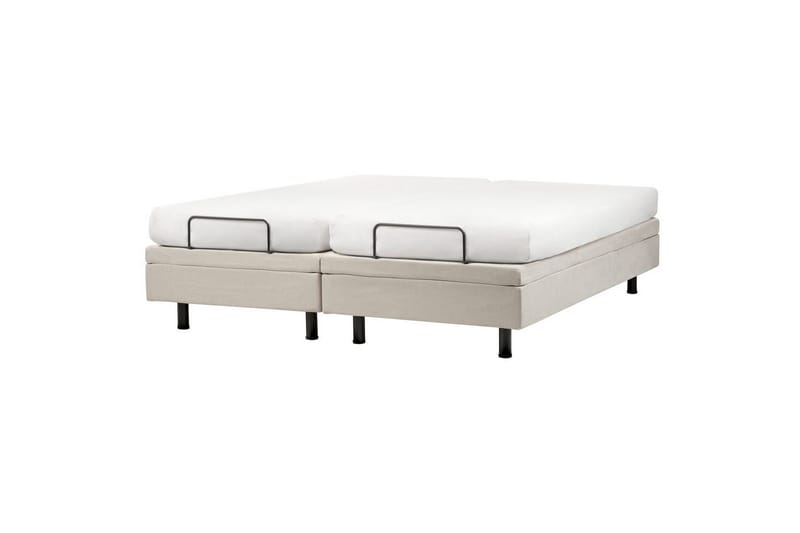 Dubbelsäng Beliani Duke II Beige-Svart, 160x200 cm Beige 180x200 - Møbler - Senger - Dobbeltsenger