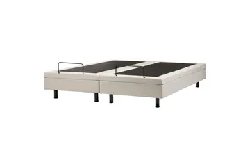 Dubbelsäng Beliani Duke II Beige-Svart, 160x200 cm Beige 180x200 - Møbler - Senger - Dobbeltsenger