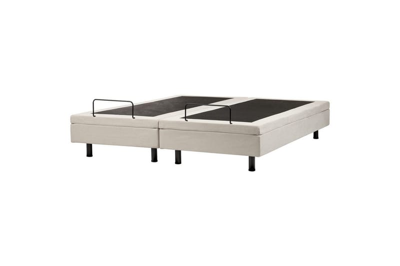Dubbelsäng Beliani Duke II Beige-Svart, 160x200 cm Beige 180x200 - Møbler - Senger - Dobbeltsenger