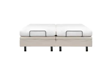 Dubbelsäng Beliani Duke II Beige-Svart, 160x200 cm Beige 180x200 - Møbler - Senger - Dobbeltsenger