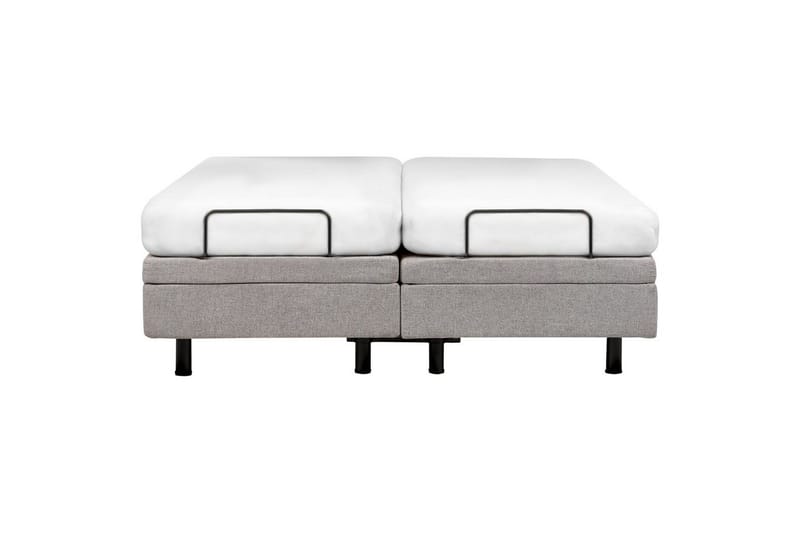 Dubbelsäng Beliani Duke II Beige-Svart, 160x200 cm Grey 160x200 - Møbler - Senger - Dobbeltsenger