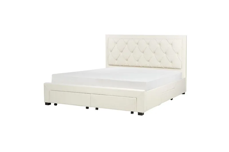 Dubbelsäng Beliani Lievin med förvaring 140x200 cm 180x200 - Møbler - Senger - Sengeramme & sengestamme