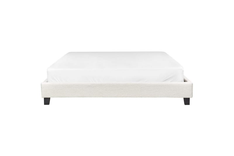 Dubbelsäng Beliani Roanne med lamellram Beige-Mörkt Trä, 140x200 cm, Bouclé Beige 180x200 VALUE_MISSING_6 - Møbler - Senger - Dobbeltsenger