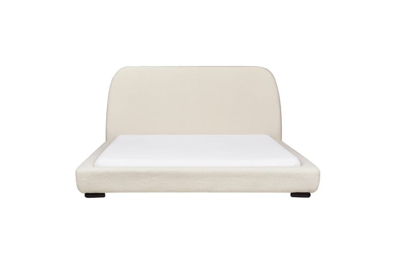 Dubbelsäng Beliani Roisel med lamellram 160x200, Bouclé Beige 160x200 VALUE_MISSING_4 - Møbler - Senger - Dobbeltsenger