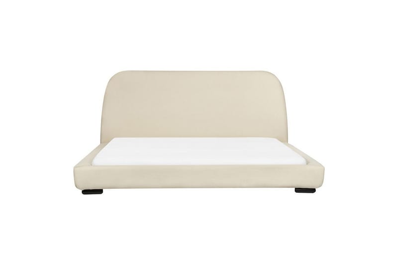 Dubbelsäng Beliani Roisel med lamellram 160x200, Bouclé Beige 180x200 VALUE_MISSING_1 - Møbler - Senger - Sengeramme & sengestamme