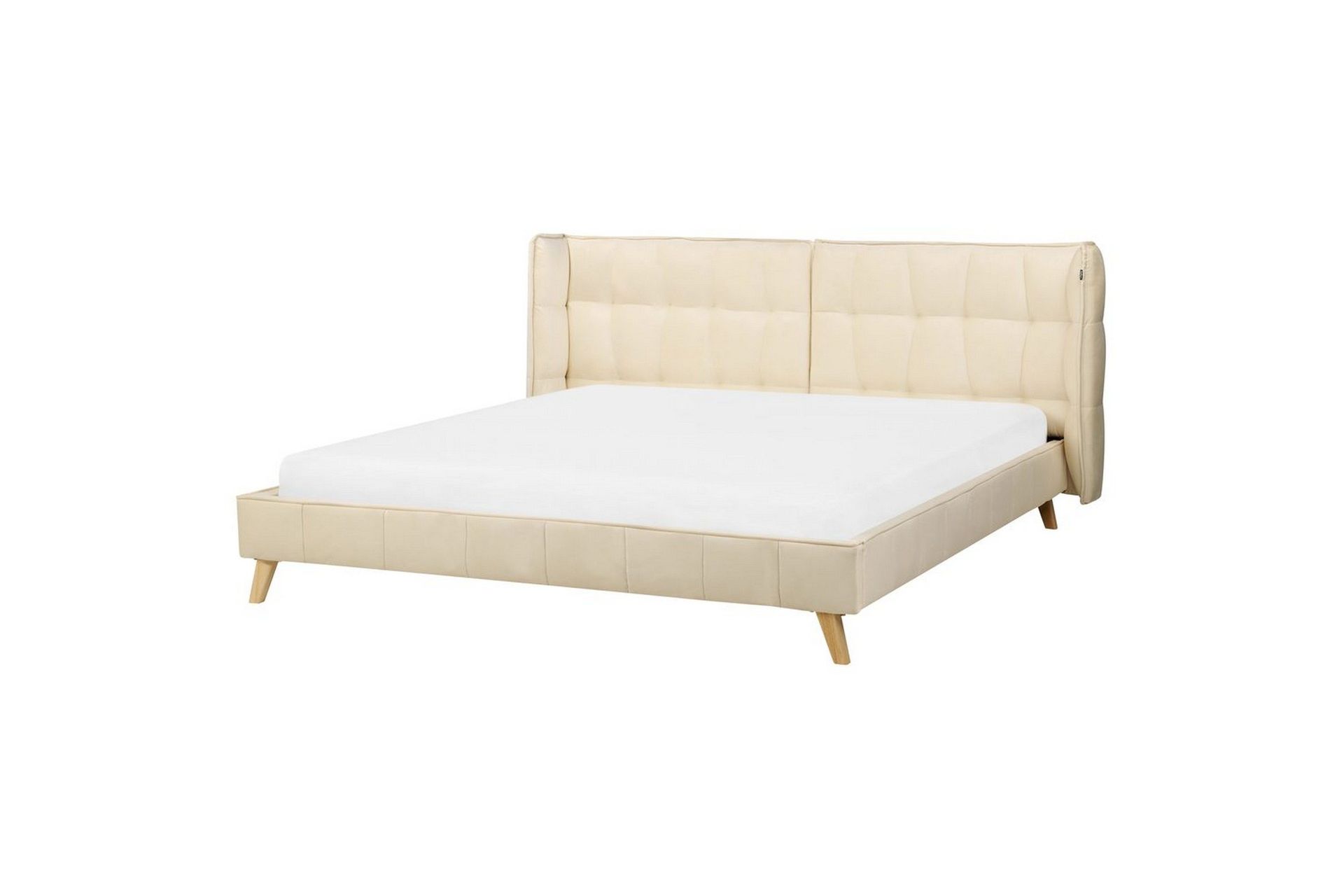 Dubbelsäng Beliani Senlis med lamellram 160x200 cm 180x200 -