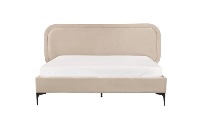 Dubbelsäng Beliani Suzette med lamellram Beige, 140x200 cm Beige 140x200 VALUE_MISSING_2 - Møbler - Senger - Sengeramme & sengestamme