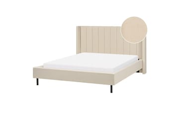 Dubbelsäng Beliani Villette med lamellram 140x200 cm 160x200 - Møbler - Senger - Dobbeltsenger
