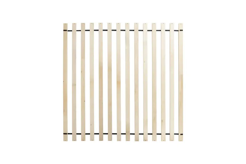 Dubbelsäng Beliani Vinay med lamellram Beige, 160x200 cm Ljusbeige 180x200 - Møbler - Senger - Sengeramme & sengestamme