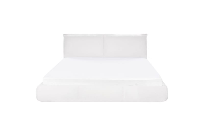 Dubbelsäng Beliani Vinay med lamellram Beige, 160x200 cm White 180x200 - Møbler - Senger - Dobbeltsenger