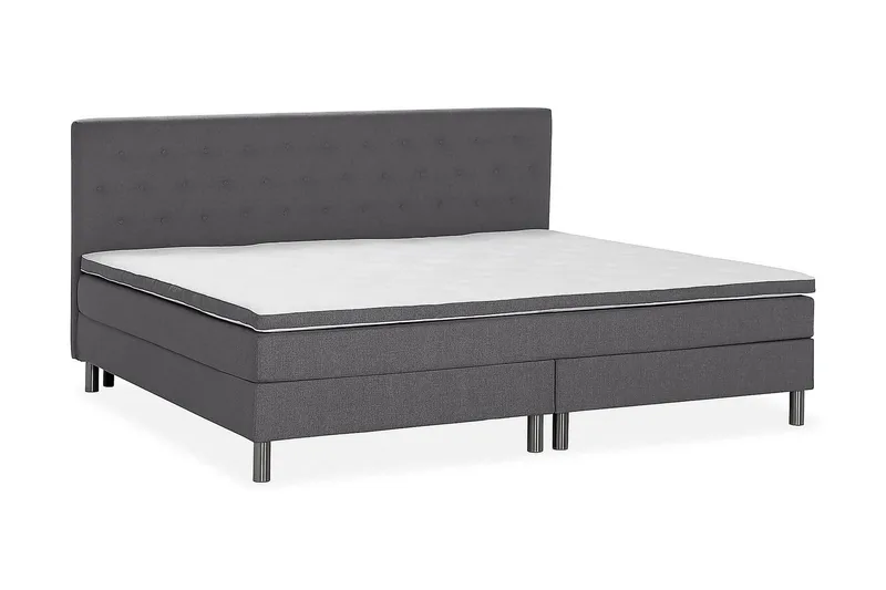 Ella Familieseng 240x200 cm - (+Flere valg) Mørkegrå - Møbler - Senger - Komplett sengepakke