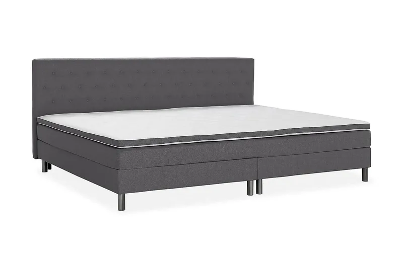Ella Familieseng 280x200 cm - (+Flere valg) Mørkegrå - Møbler - Senger - Komplett sengepakke