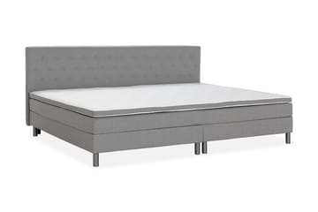 Ella Familieseng 280x210 cm - (+Flere valg) Lysegrå - Møbler - Senger - Komplett sengepakke
