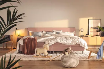 Ella Familieseng Sengepakke 280x200 cm - (+Flere valg) Rosa - Møbler - Senger - Komplett sengepakke
