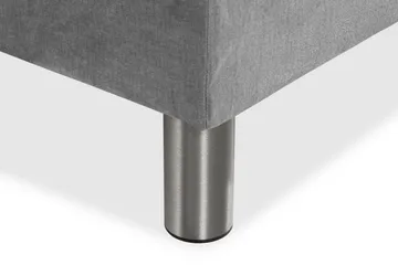 Ella Sengepakke 140x200cm Dypheftet - Lysegrå / Fløyel - Møbler - Senger - Komplett sengepakke
