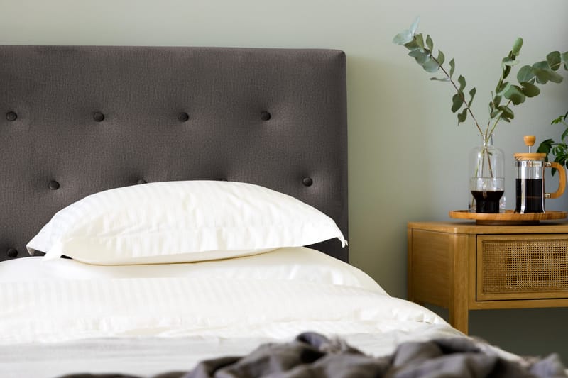 Ella Sengepakke 160x200cm Dypheftet - Mørkegrå / fløyel - Møbler - Senger - Komplett sengepakke