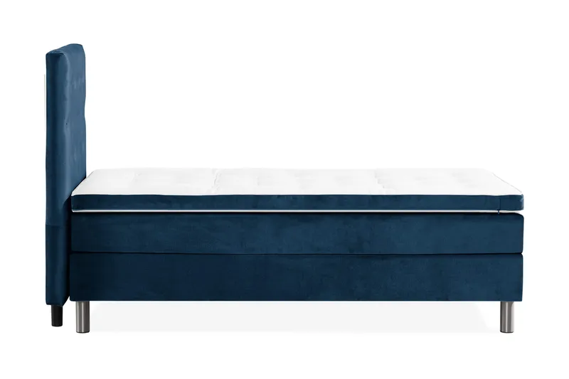 Ella Sengepakke 180x200cm Dypheftet - Mørkeblå / Fløyel - Møbler - Senger - Komplett sengepakke