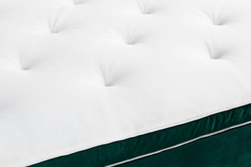 Ella Sengepakke 90x200cm Rutete Sengegavl - Mørkegrønn / Fløyel - Møbler - Senger - Komplett sengepakke