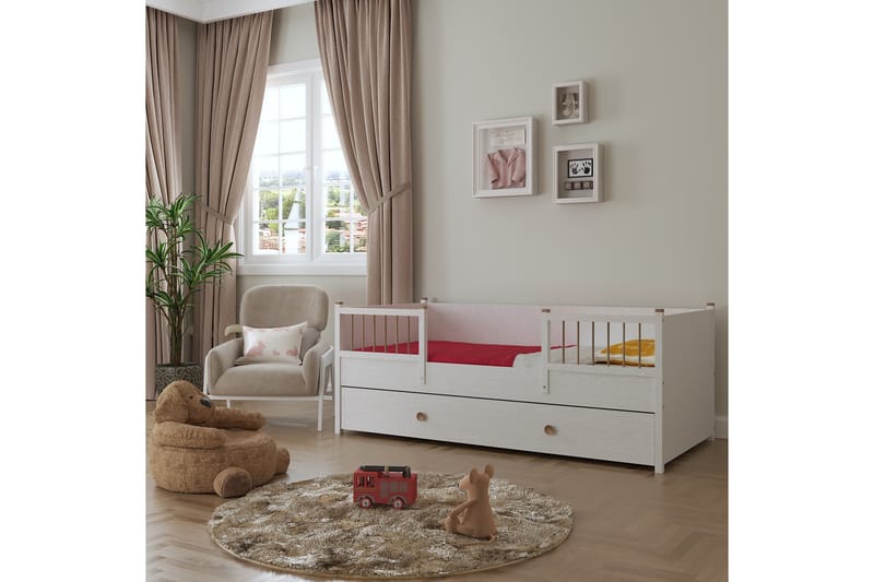 Elspet Sengeramme 90x200 cm - Hvit - Møbler - Senger - Sengeramme & sengestamme