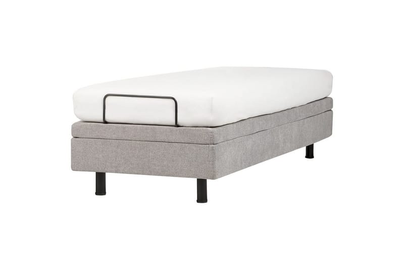 Enkelsäng Beliani Duke II Beige-Svart, 80x200 cm Grey - Møbler - Senger - Enkeltsenger